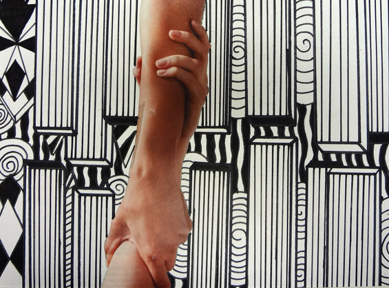 Combining collage and zentangles is a great way to introduce Art I students to Line and Shape.