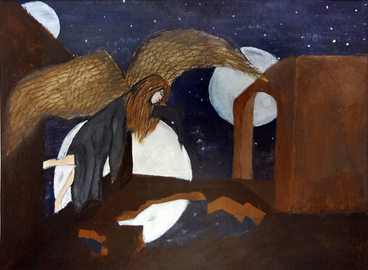 Break the rules of perspective to create a surreal space.