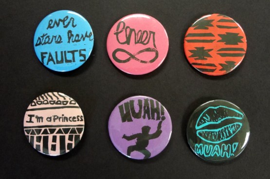 Turning prints into buttons is a great fundraiser and a fun way to teach Contrast.
