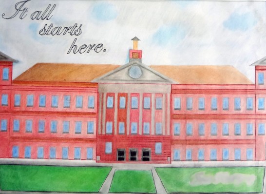 Students discussed their artwork with a panel of judges for the VASE Art Contest.