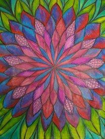 Students discussed their artwork with a panel of judges for the VASE Art Contest.