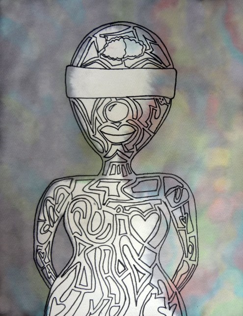 Students experimented with watercolor techniques.