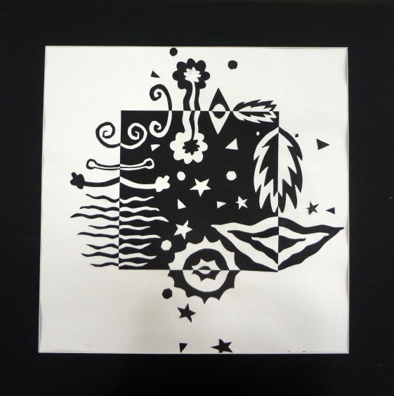 Abstract or Realistic? A student-led approach to teaching the element of Space. Students chose between creating a drawing using perspective or a notan using positive and negative space.