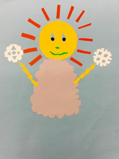 3rd graders use organic and geometric shapes to create robots.