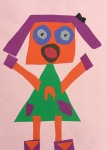 3rd graders use organic and geometric shapes to create robots.