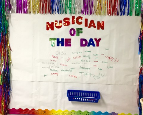 Connect with individual students by having an Artist of the Day.