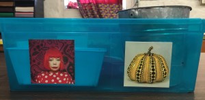 Students learn art history through a coloring center that uses artwork from an artist their table is named after.