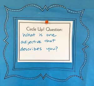 End art class with Circle Up! questions that get kids thinking creatively.