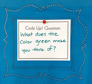 End art class with Circle Up! questions that get kids thinking creatively.
