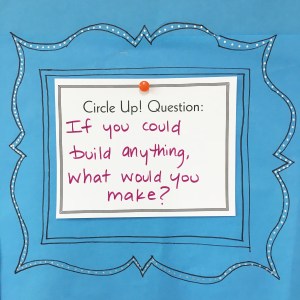 End art class with Circle Up! questions that get kids thinking creatively.