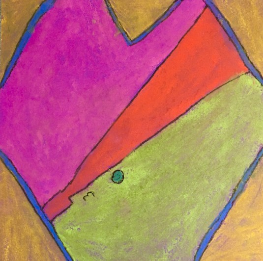 Students create observational drawings using chalk pastel.