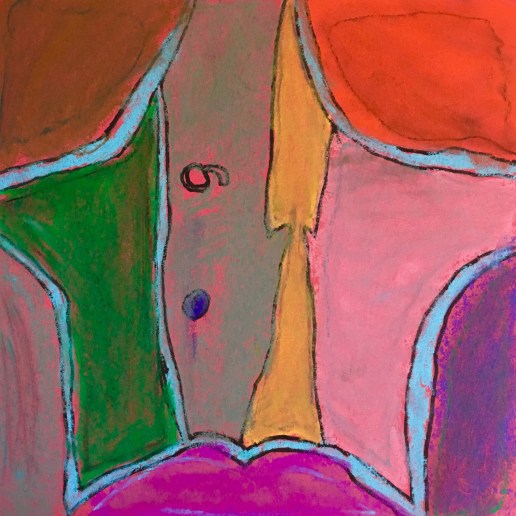 Students create observational drawings using chalk pastel.