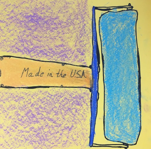 Students create observational drawings using chalk pastel.