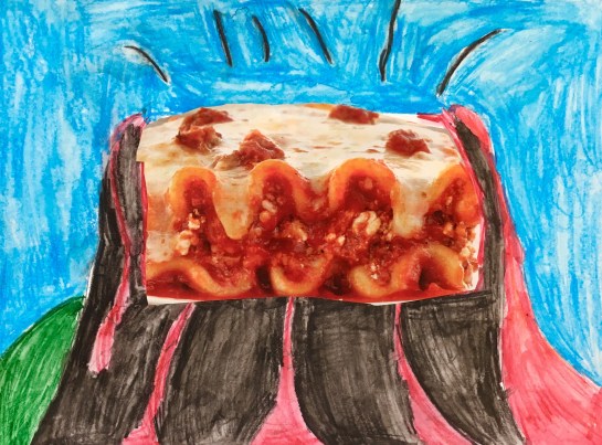 Create a Surreal Landscape using an image from a magazine and drawing a background using watercolor pencils.