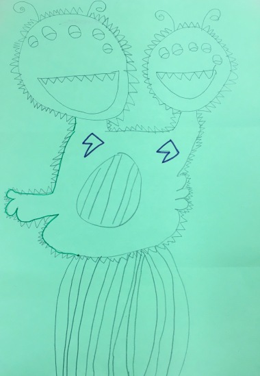 Play a drawing game to create a crazy monster!